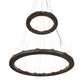 Meyda Lighting Loxley 60" 24-Light English Brown Chandelier With White Statuario Idalight Shade