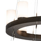 Meyda Lighting Loxley 60" 24-Light English Brown Chandelier With White Statuario Idalight Shade
