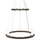 Meyda Lighting Loxley 60" 24-Light English Brown Chandelier With White Statuario Idalight Shade
