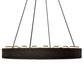 Meyda Lighting Loxley 60" 24-Light Textured Black & Costello Escabroso Chandelier With White Frosted Shade Glass
