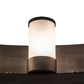 Meyda Lighting Loxley 60" 24-Light Textured Black & Costello Escabroso Chandelier With White Frosted Shade Glass