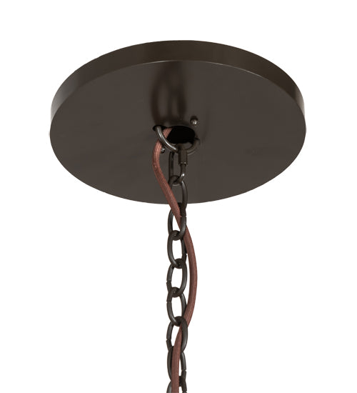 Meyda Lighting Loxley 60" 24-Light Timeless Bronze Golpe Chandelier With Amber Frosted Shade Glass