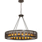 Meyda Lighting Loxley 60" 24-Light Timeless Bronze Golpe Chandelier With Amber Frosted Shade Glass