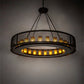 Meyda Lighting Loxley 60" 24-Light Timeless Bronze Golpe Chandelier With Amber Frosted Shade Glass