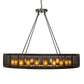 Meyda Lighting Loxley 60" 24-Light Timeless Bronze Golpe Chandelier With Amber Frosted Shade Glass