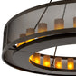 Meyda Lighting Loxley 60" 24-Light Timeless Bronze Golpe Chandelier With Amber Frosted Shade Glass