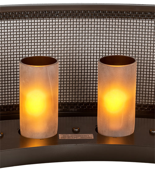 Meyda Lighting Loxley 60" 24-Light Timeless Bronze Golpe Chandelier With Amber Frosted Shade Glass