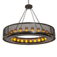 Meyda Lighting Loxley 60" 24-Light Timeless Bronze Golpe Chandelier With Amber Frosted Shade Glass