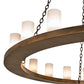 Meyda Lighting Loxley 60" 28-Light 2-Tier Antique Copper Chandelier With Ivory Statuario Idalight Shade