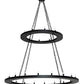 Meyda Lighting Loxley 60" 28-Light 2-Tier Textured Black Chandelier
