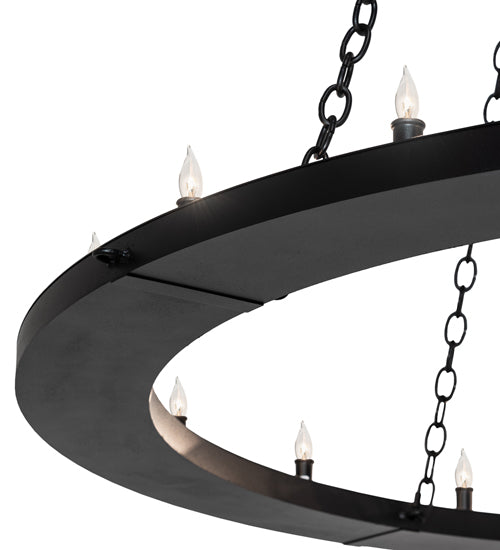 Meyda Lighting Loxley 60" 28-Light 2-Tier Textured Black Chandelier