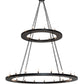 Meyda Lighting Loxley 60" 28-Light 2-Tier Textured Black Chandelier