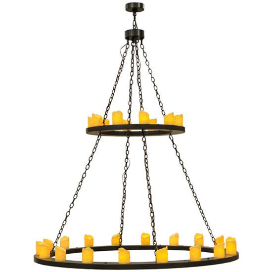Meyda Lighting Loxley 60" 28-Light 2-Tier Timeless Bronze Chandelier
