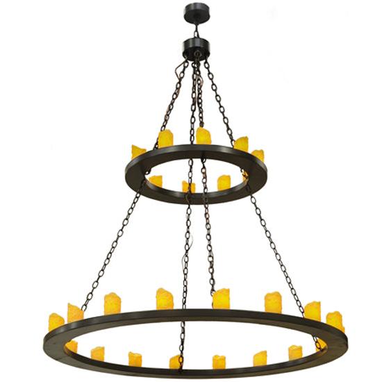 Meyda Lighting Loxley 60" 28-Light 2-Tier Timeless Bronze Chandelier