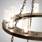 Meyda Lighting Loxley 60" 28-Light 2-Tier Timeless Bronze Chandelier With Clear Seeded Shade Glass