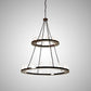 Meyda Lighting Loxley 60" 28-Light 2-Tier Timeless Bronze Chandelier With Clear Seeded Shade Glass