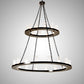 Meyda Lighting Loxley 60" 28-Light 2-Tier Timeless Bronze Chandelier With Clear Seeded Shade Glass