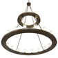 Meyda Lighting Loxley 60" 28-Light 2-Tier Timeless Bronze Chandelier With Clear Shade Glass