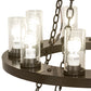 Meyda Lighting Loxley 60" 28-Light 2-Tier Timeless Bronze Chandelier With Clear Shade Glass