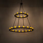 Meyda Lighting Loxley 60" 28-Light 2-Tier Timeless Bronze Chandelier With Ivory Faux Candlelight