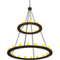Meyda Lighting Loxley 60" 28-Light 2-Tier Timeless Bronze Chandelier With Ivory Faux Candlelight