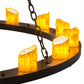 Meyda Lighting Loxley 60" 28-Light 2-Tier Timeless Bronze Chandelier With Ivory Faux Candlelight