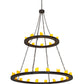 Meyda Lighting Loxley 60" 28-Light 2-Tier Timeless Bronze Chandelier With Ivory Faux Candlelight