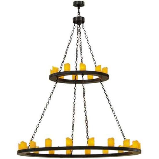 Meyda Lighting Loxley 60" 28-Light 2-Tier Timeless Bronze Chandelier