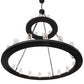 Meyda Lighting Loxley 60" 28-Light 2-Tier Wrinkle Black Chandelier With Clear Seeded Shade Glass