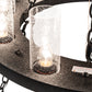 Meyda Lighting Loxley 60" 28-Light 2-Tier Wrinkle Black Chandelier With Clear Seeded Shade Glass