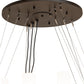 Meyda Lighting Loxley 60" 48-Light 3-Tier Oil Rubbed Bronze Chandelier With White Statuario Idalight Shade