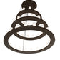 Meyda Lighting Loxley 60" 48-Light 3-Tier Oil Rubbed Bronze Chandelier With White Statuario Idalight Shade