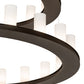 Meyda Lighting Loxley 60" 48-Light 3-Tier Oil Rubbed Bronze Chandelier With White Statuario Idalight Shade