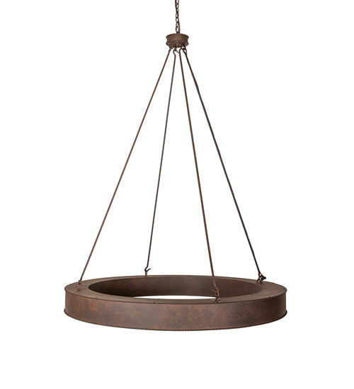Meyda Lighting Loxley 60" LED Rusty Nail Escabroso Chandelier With Botticino Idalight Shade