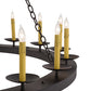 Meyda Lighting Loxley 61" 24-Light 2-Tier Textured Black Chandelier With Ivory Faux Candlelight