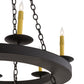 Meyda Lighting Loxley 61" 24-Light 2-Tier Textured Black Chandelier With Ivory Faux Candlelight