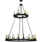 Meyda Lighting Loxley 61" 24-Light 2-Tier Timeless Bronze Chandelier With Faux Candlelight