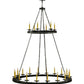 Meyda Lighting Loxley 61" 24-Light 2-Tier Timeless Bronze Chandelier With Faux Candlelight