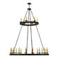 Meyda Lighting Loxley 61" 24-Light 2-Tier Timeless Bronze Chandelier With Faux Candlelight