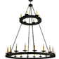 Meyda Lighting Loxley 61" 24-Light 2-Tier Timeless Bronze Chandelier With Faux Candlelight