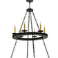 Meyda Lighting Loxley 61" 24-Light 2-Tier Timeless Bronze Chandelier With Faux Candlelight