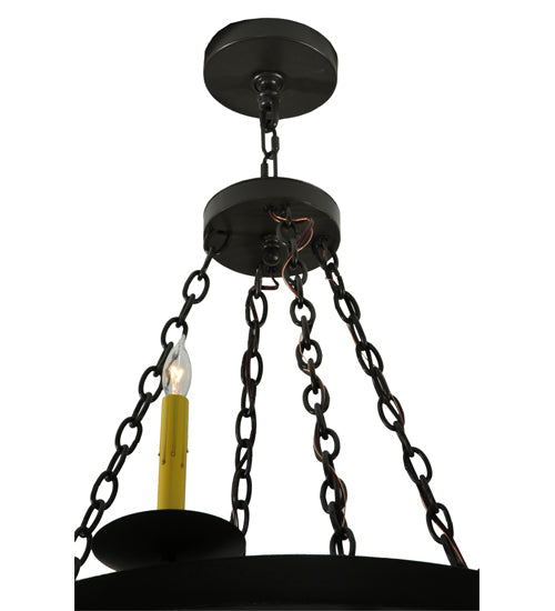 Meyda Lighting Loxley 61" 24-Light 2-Tier Timeless Bronze Chandelier With Faux Candlelight