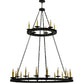 Meyda Lighting Loxley 61" 24-Light 2-Tier Timeless Bronze Chandelier With Faux Candlelight