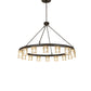 Meyda Lighting Loxley 62" 16-Light Oil Rubbed Bronze Needham Chandelier With Clear Mercury Shade Glass