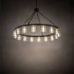 Meyda Lighting Loxley 62" 16-Light Oil Rubbed Bronze Needham Chandelier With Clear Mercury Shade Glass
