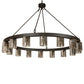 Meyda Lighting Loxley 62" 16-Light Oil Rubbed Bronze Needham Chandelier With Clear Mercury Shade Glass