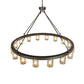 Meyda Lighting Loxley 62" 16-Light Oil Rubbed Bronze Needham Chandelier With Clear Mercury Shade Glass