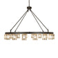Meyda Lighting Loxley 62" 16-Light Oil Rubbed Bronze Needham Chandelier With Clear Mercury Shade Glass