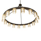 Meyda Lighting Loxley 62" 16-Light Oil Rubbed Bronze Needham Chandelier With Clear Mercury Shade Glass
