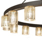 Meyda Lighting Loxley 62" 16-Light Oil Rubbed Bronze Needham Chandelier With Clear Mercury Shade Glass